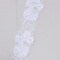 1 Yard Ivory Sequin Beaded Bridal Lace Trim 1.25 Inch Width Floral Veil Chiffon